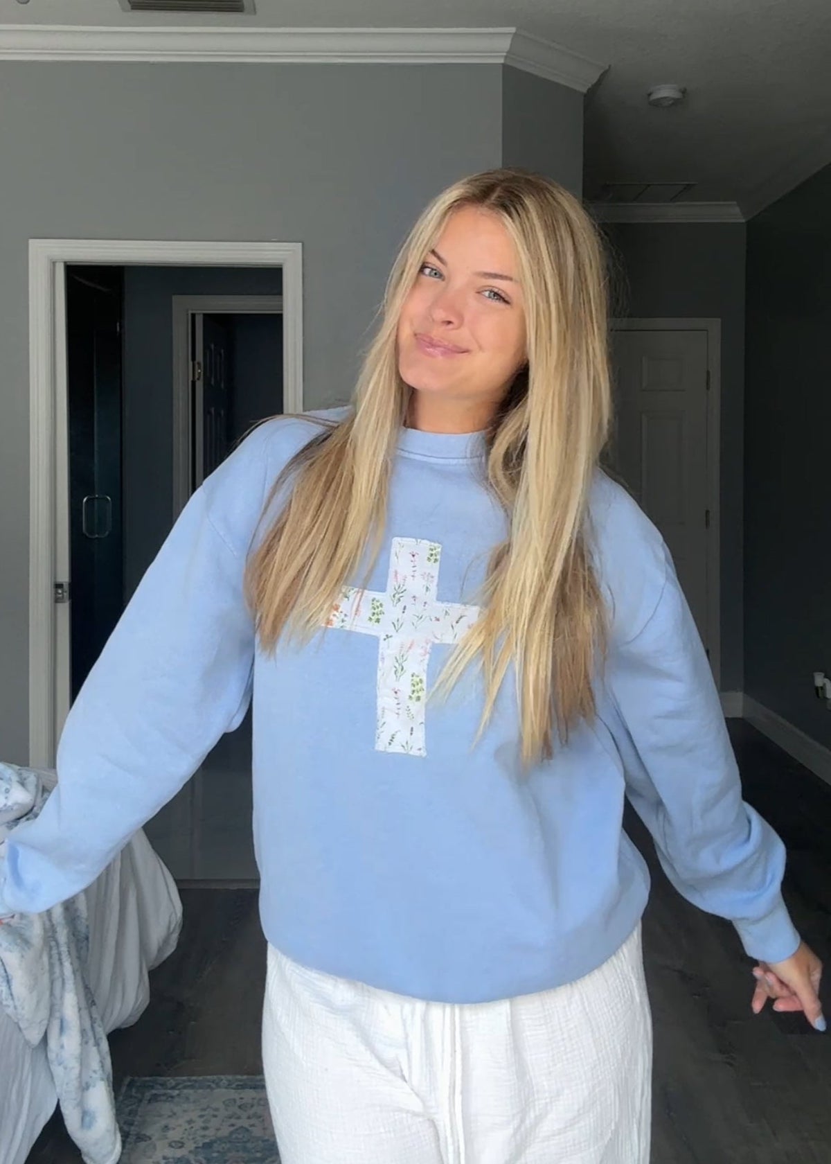 Handmade Patchwork Cross Crewneck