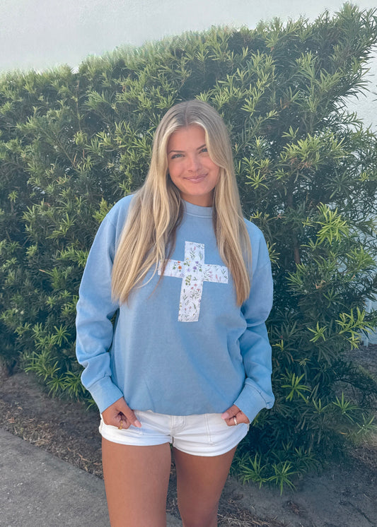 Handmade Patchwork Cross Crewneck