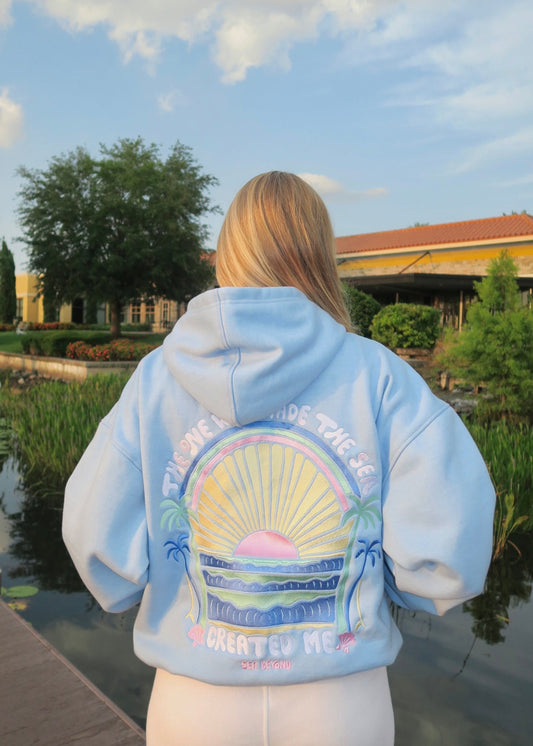 Made In His Image Hoodie Light Blue