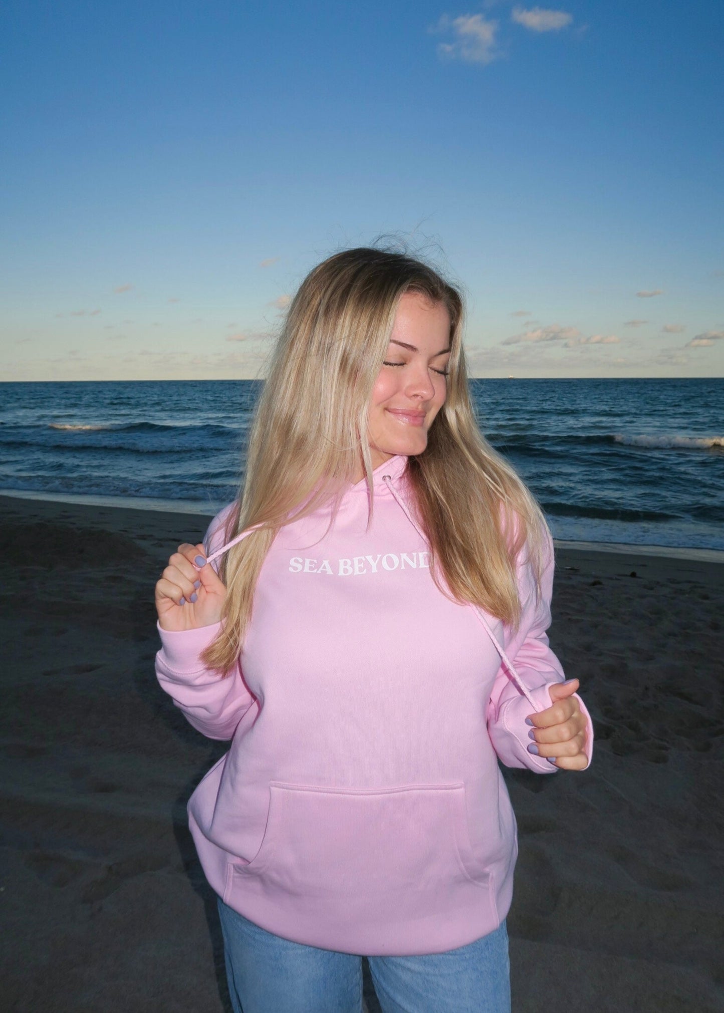 I Will Be With You Hoodie Pink